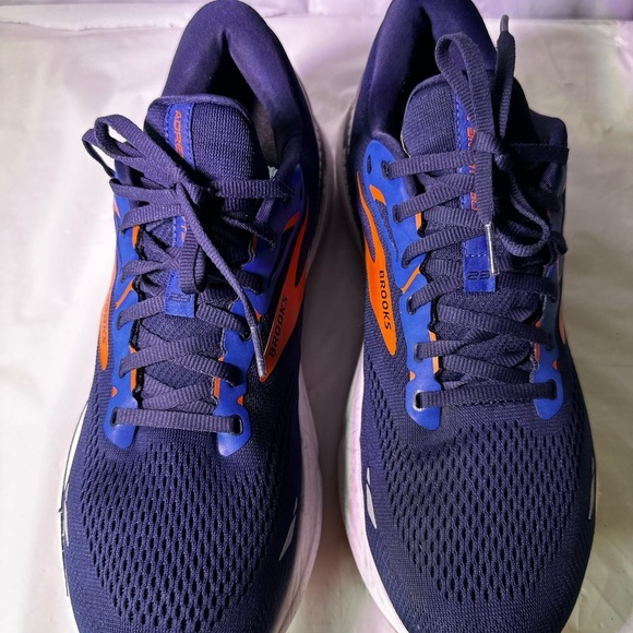 Brooks Navy and Orange Athletic Shoes main image 9
